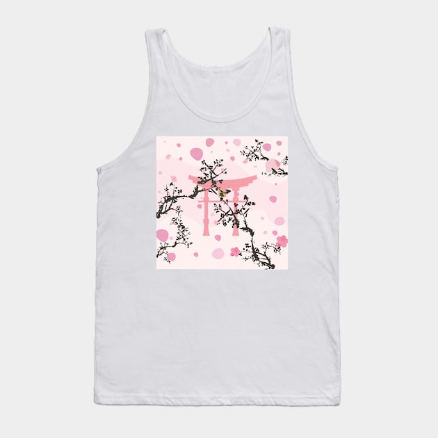 Cherry blossom Tank Top by lonelyweeb